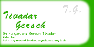 tivadar gersch business card